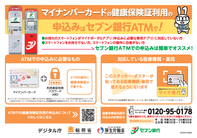 セブン銀行ATMからの登録方法