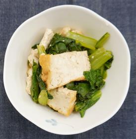 小松菜と厚揚げの煮びたし写真